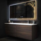 LED Spiegel Rechteckig | Touch-Schalter | Anti-Beschlag-Funktion | Einstellbare Farbtemperatur - Reyze Seria Good Vibes Model 8